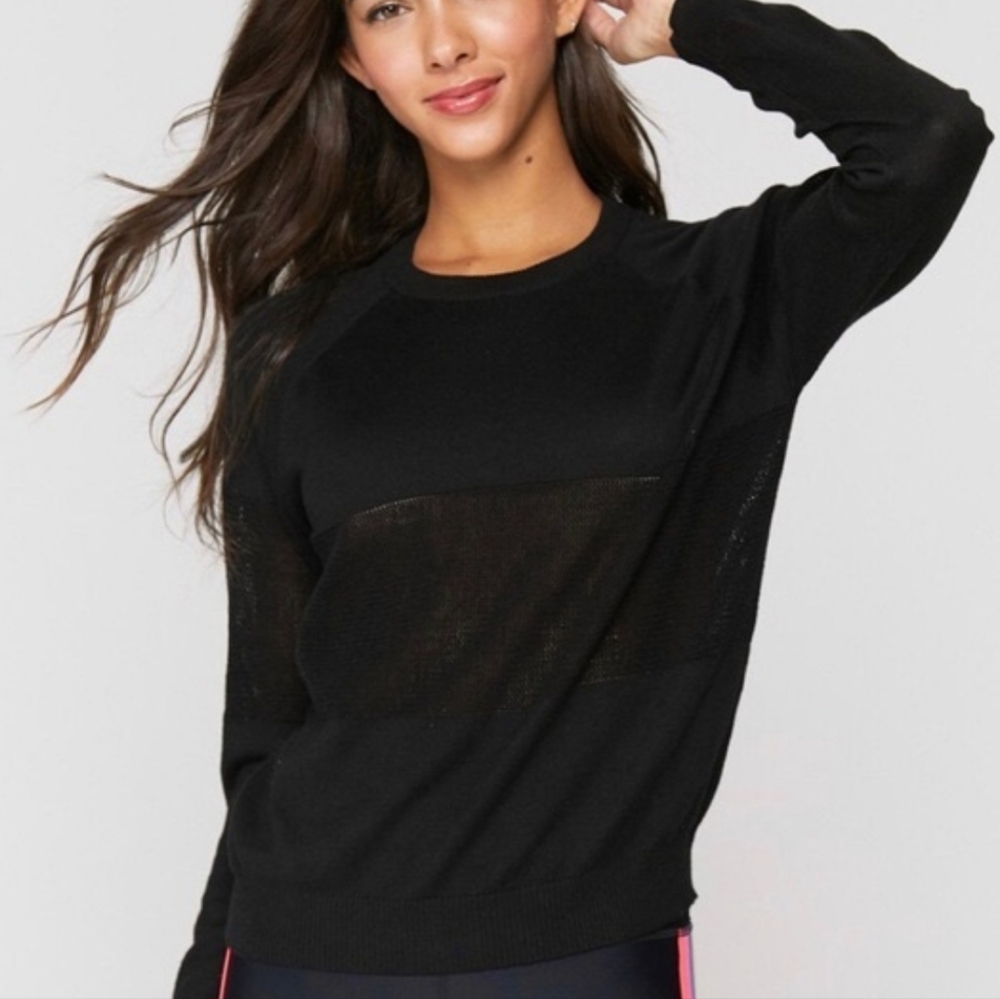 SPIRITUAL GANGSTER ON THE GO COOLMAX BLACK SWEATER MESH CENTER SMALL - Picture 3 of 8